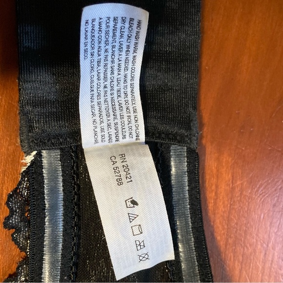 WACOAL Embrace Lace Floral Black White Strapless Womens Bra 34D - Picture 14 of 15